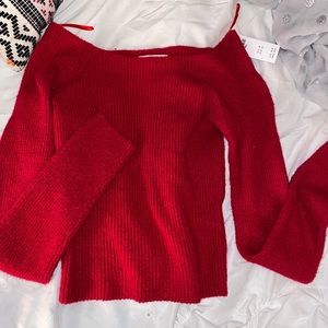 off the shoulder sweater